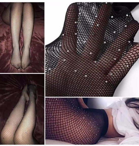 Rhinestone Fishnets
