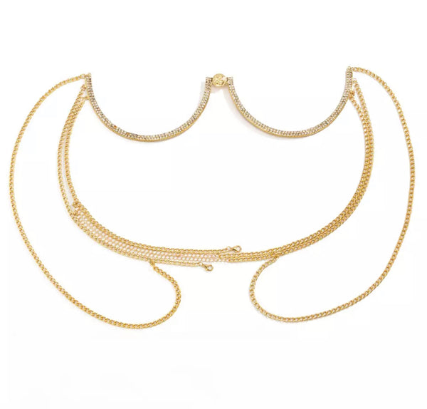 Adorned chest necklace