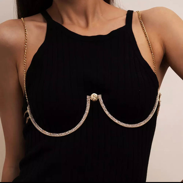 Adorned chest necklace