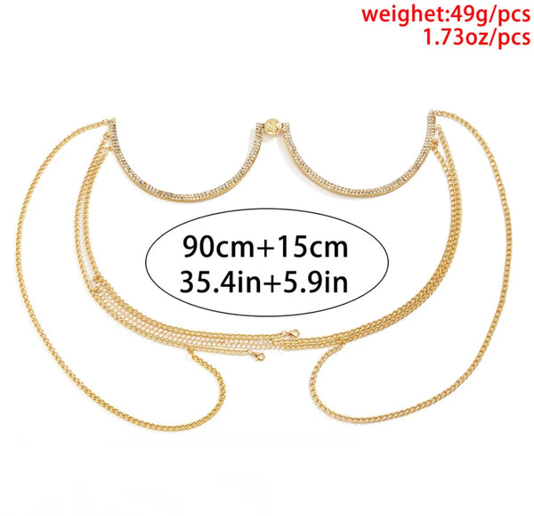 Adorned chest necklace