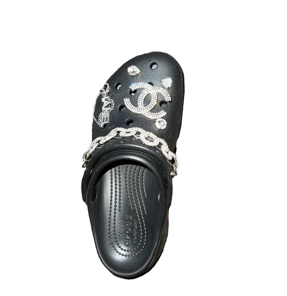 Bling Black Crocs